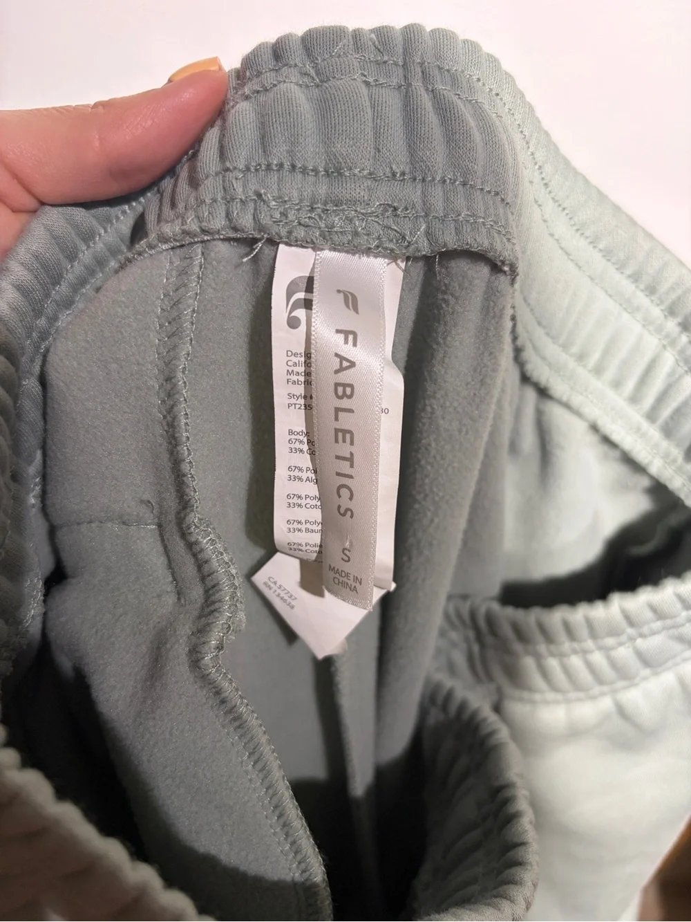 Fabletics Sage Green Wide Leg Cargo Sweatpants Fleece Lounge Pants S